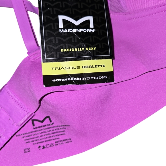 Womens Maidenform, Size Small, Basically Sexy Triangle Bralette, NWT!!! - Picture 3 of 3